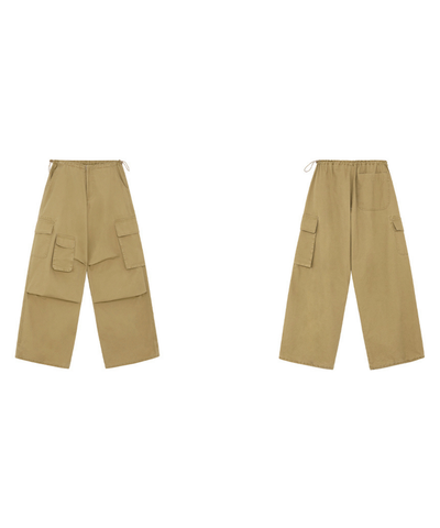 ドローコード付きワイドカーゴパンツ