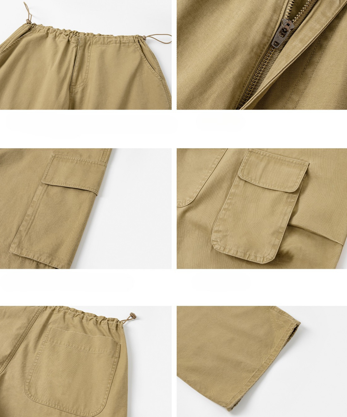 ドローコード付きワイドカーゴパンツ