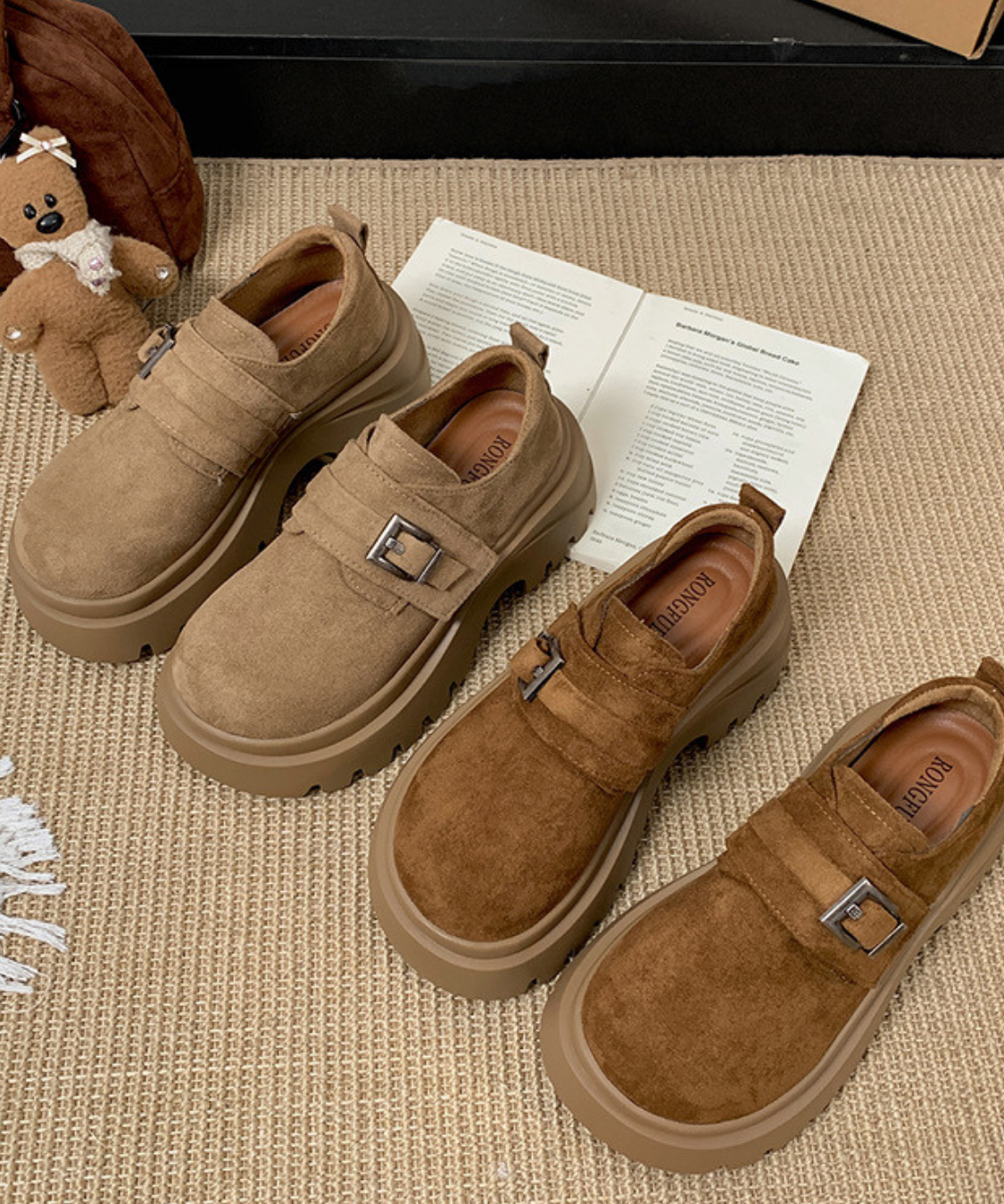 スエード調トラックソールシューズ