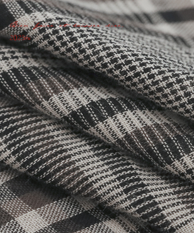 チェック柄Wフリルロングスカート