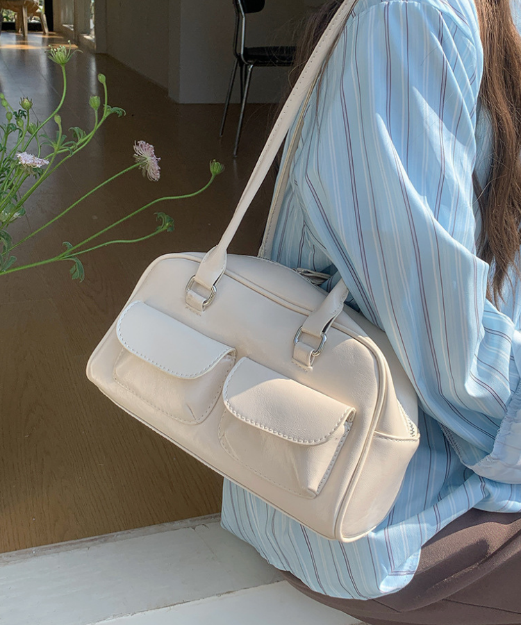 ダブルポケットロングショルダーミニボストンバッグ – jemiremi ダブルポケットロングショルダーミニボストンバッグ – jemiremi