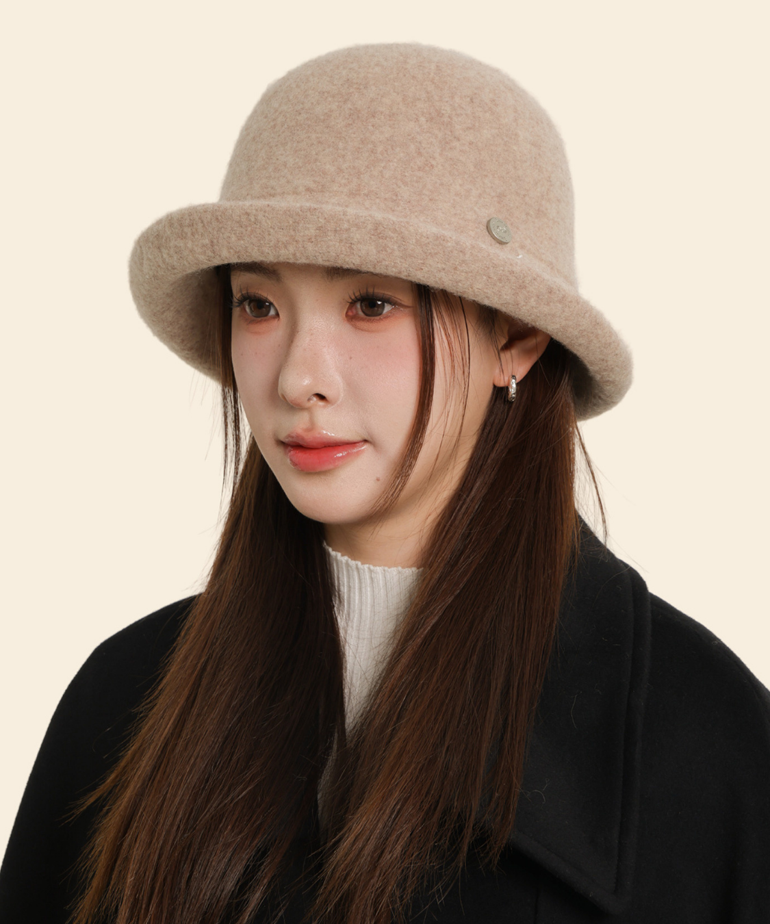 ウールフェルト調クローシュハット