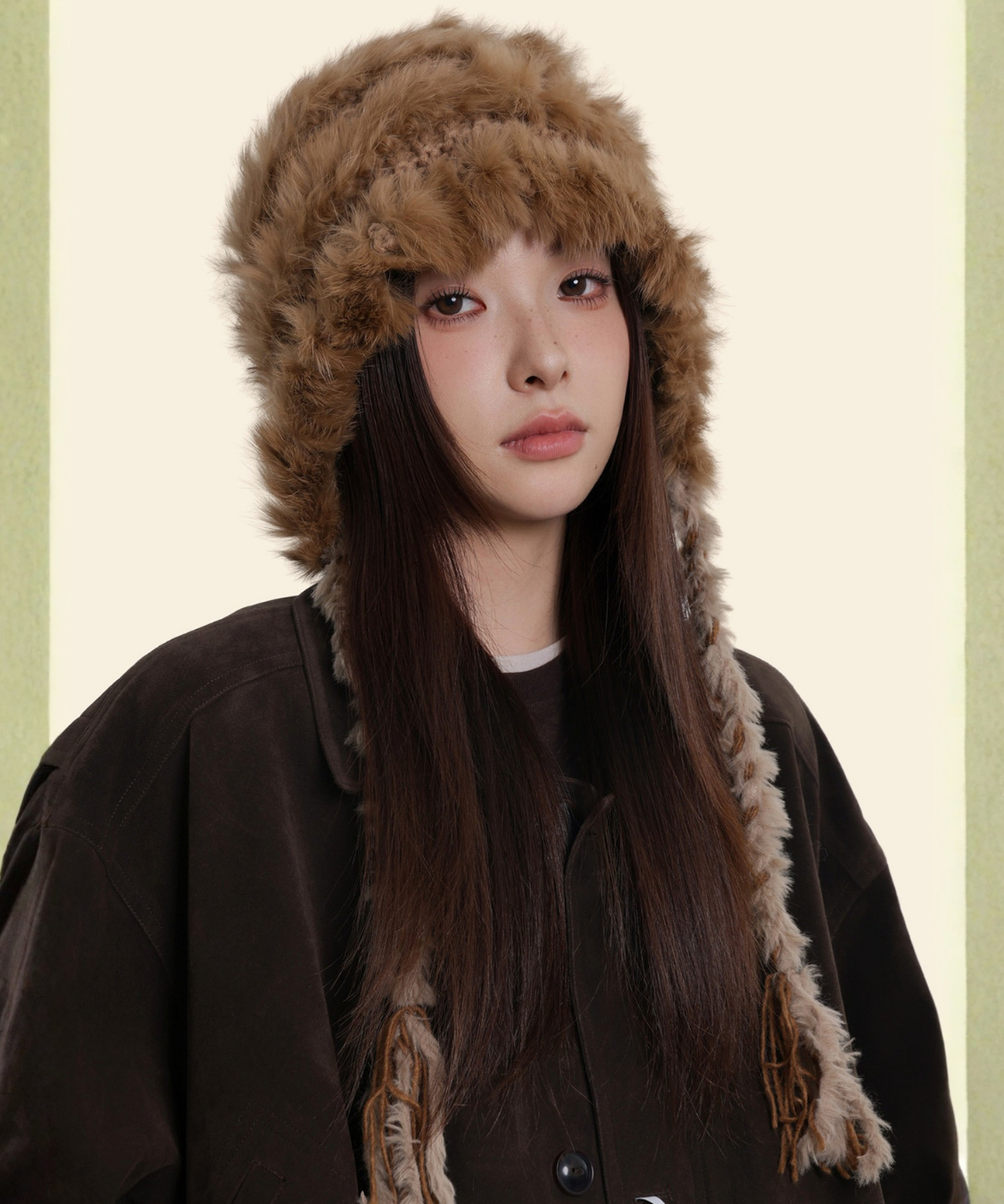 ボリュームフェイクファートラッパーハット