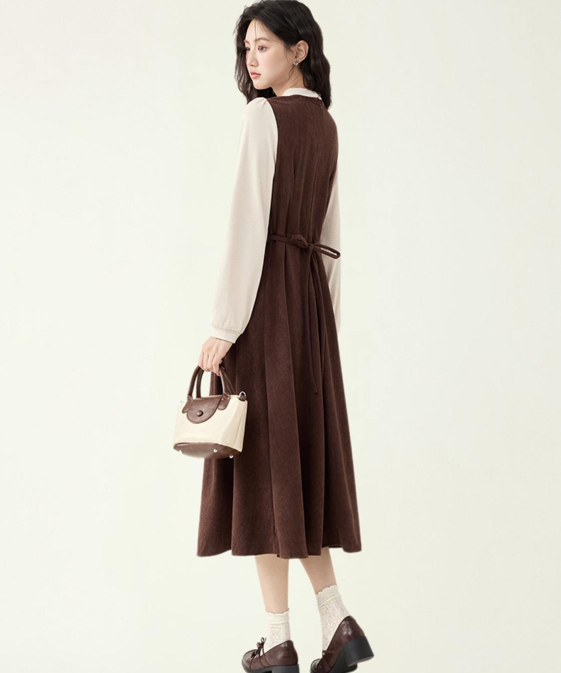 ベスト風フェイクAラインワンピース