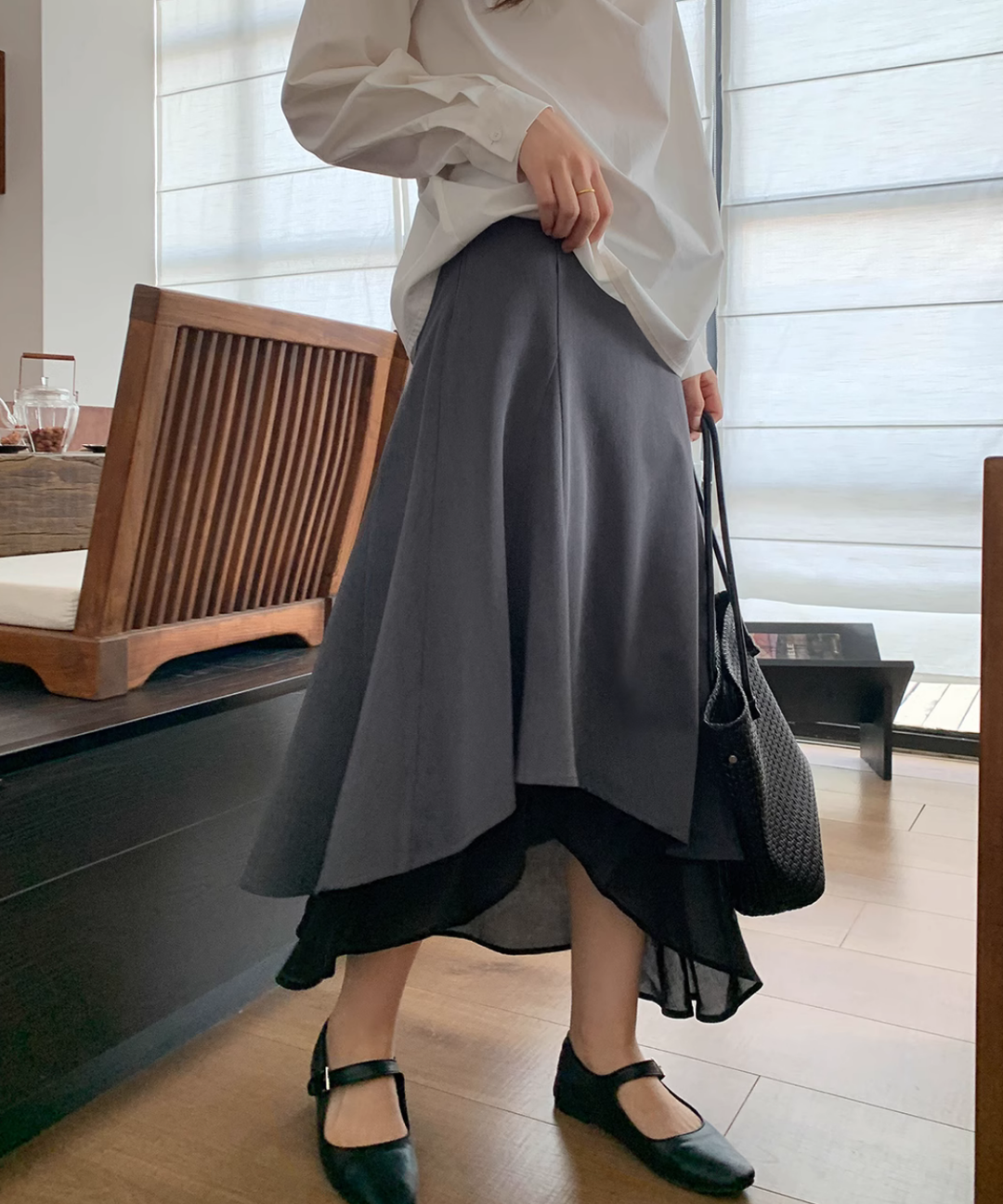 MARITHE FRANCOLS GIRBAUD アシンメトリー スカート スカート