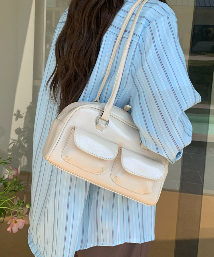 ダブルポケットロングショルダーミニボストンバッグ – jemiremi