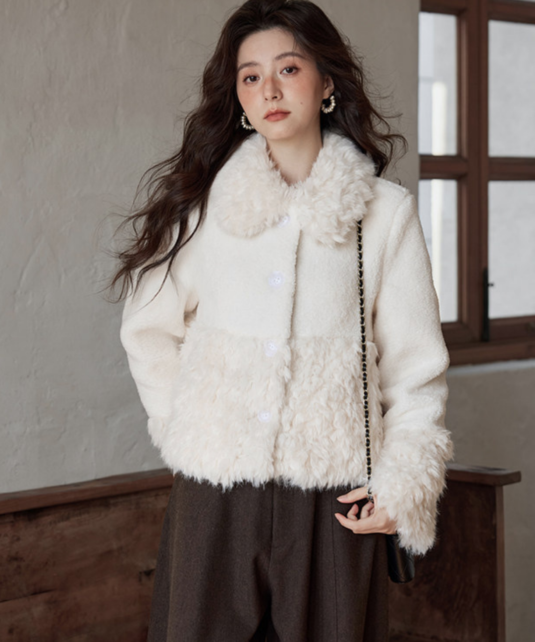 ○★新品 未使用 ジャッキー リタ ショートコート フェイクファー ホワイト S ○☆新品 未使用 ジャッキー リタ ショートコート フェイクファー