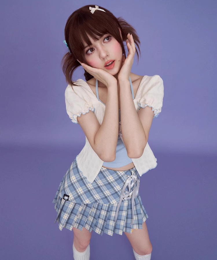 レースアップリボンチェックプリーツスカート – jemiremi(ジェミレミ) レースアップリボンチェックプリーツスカート – jemiremi(ジェミレミ)
