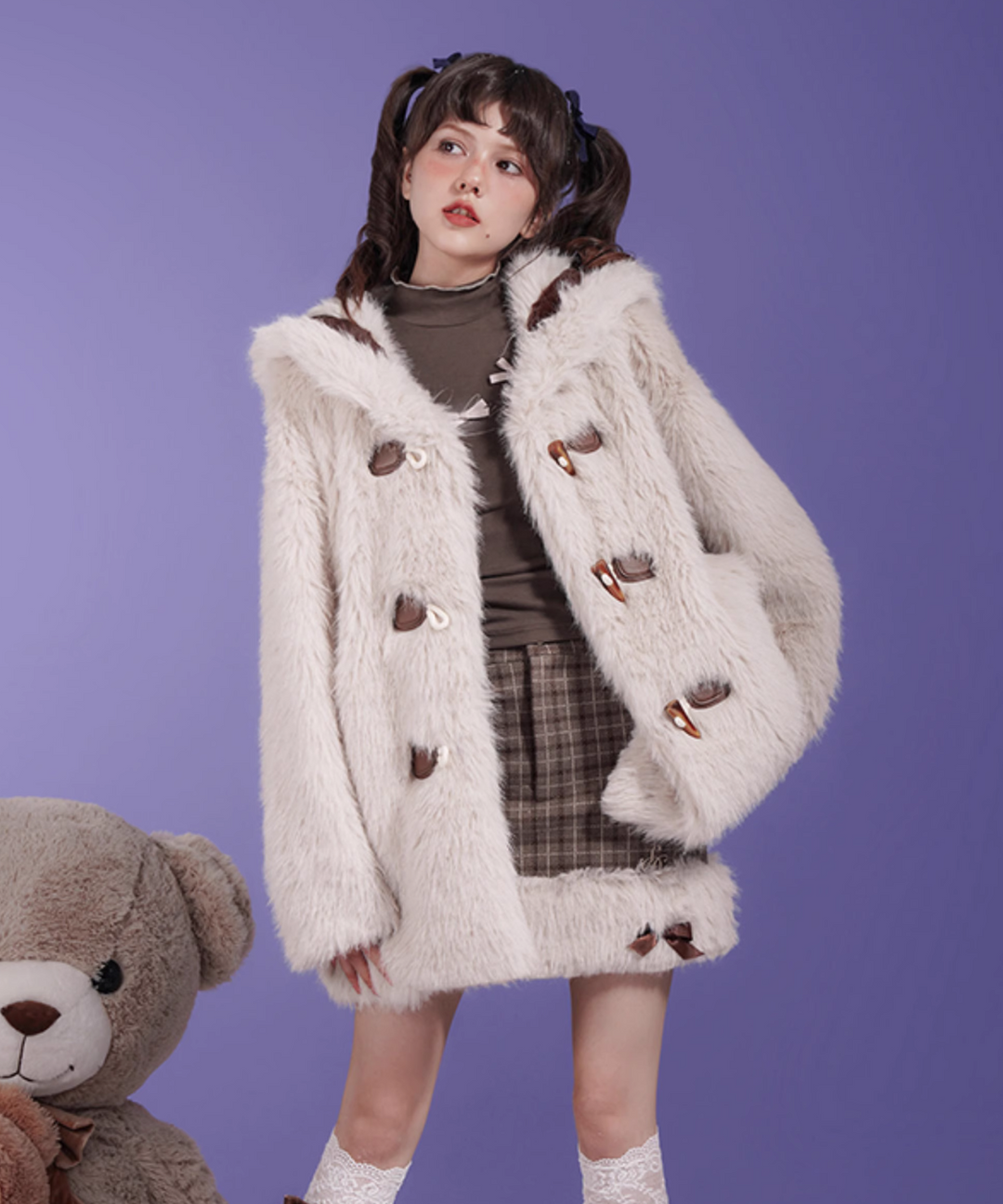 セーラーカラーエコファーコート – jemiremi（ジェミレミ）