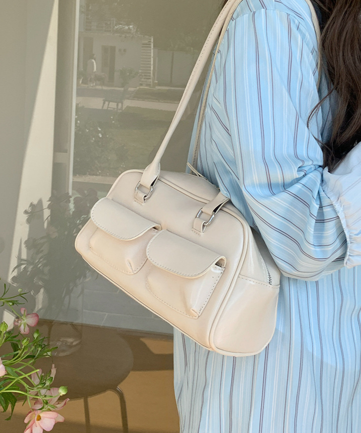 ダブルポケットロングショルダーミニボストンバッグ – jemiremi ダブルポケットロングショルダーミニボストンバッグ – jemiremi