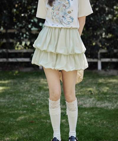 ティアードバルーンミニスカート