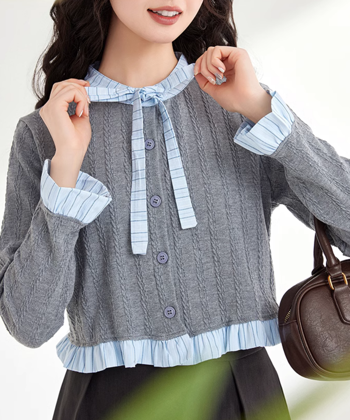 Brilliant bicolor cardigan – shéller / シェリエ