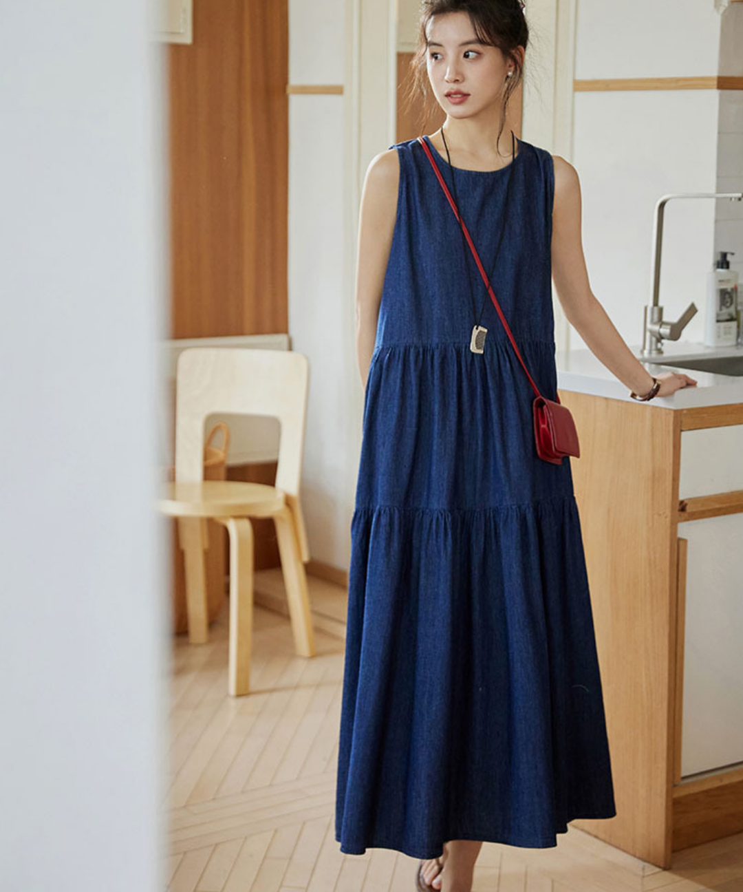美品リバティ yoshie ワンピース Chambre de nimes 美品リバティ yoshie ワンピース Chambre de nimes chambre de nimes