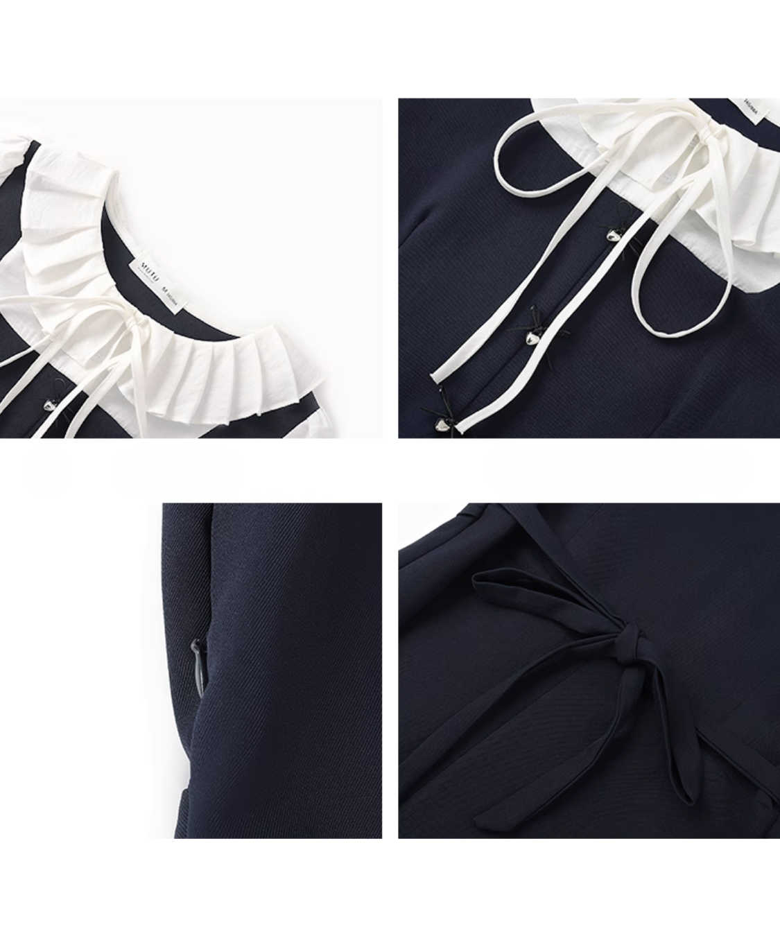 フリルドールカラーレイヤード風ワンピース