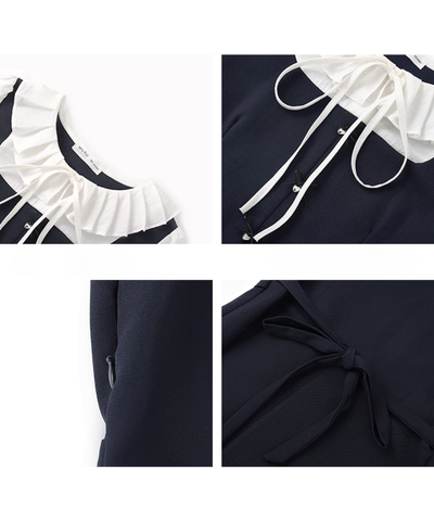 フリルドールカラーレイヤード風ワンピース