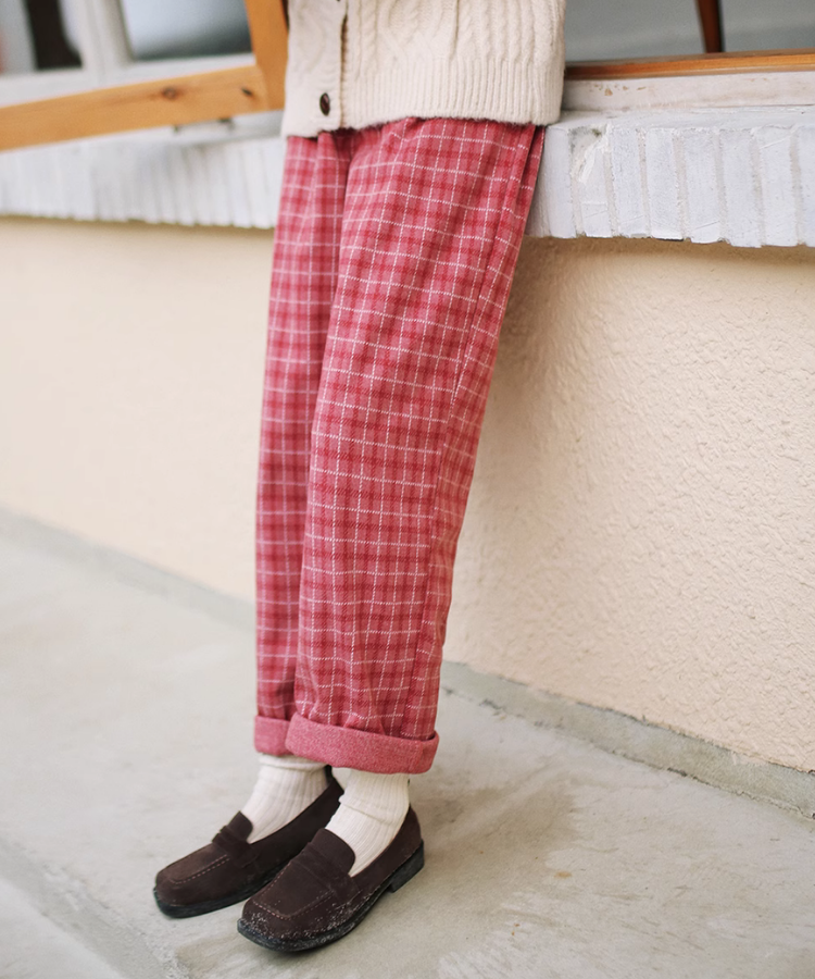 AD2004 archive ウール縮絨チェックワイドパンツ 赤 ピンク 楽天市場】タータンチェックパジャマパンツ パンク ロック