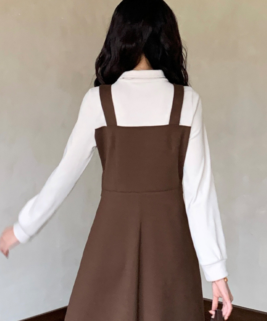 リボンタイフェイクツーピースワンピース