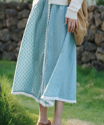 前切替入り裾フリルギャザースカート（セットアップ可）