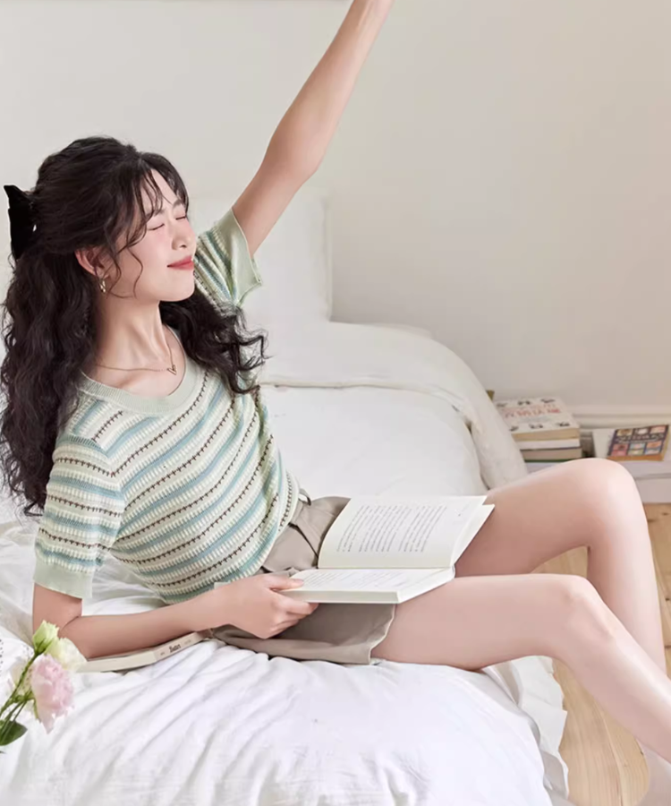 TARA JARMON サマーボーダーニット TARA JARMON サマーボーダーニット