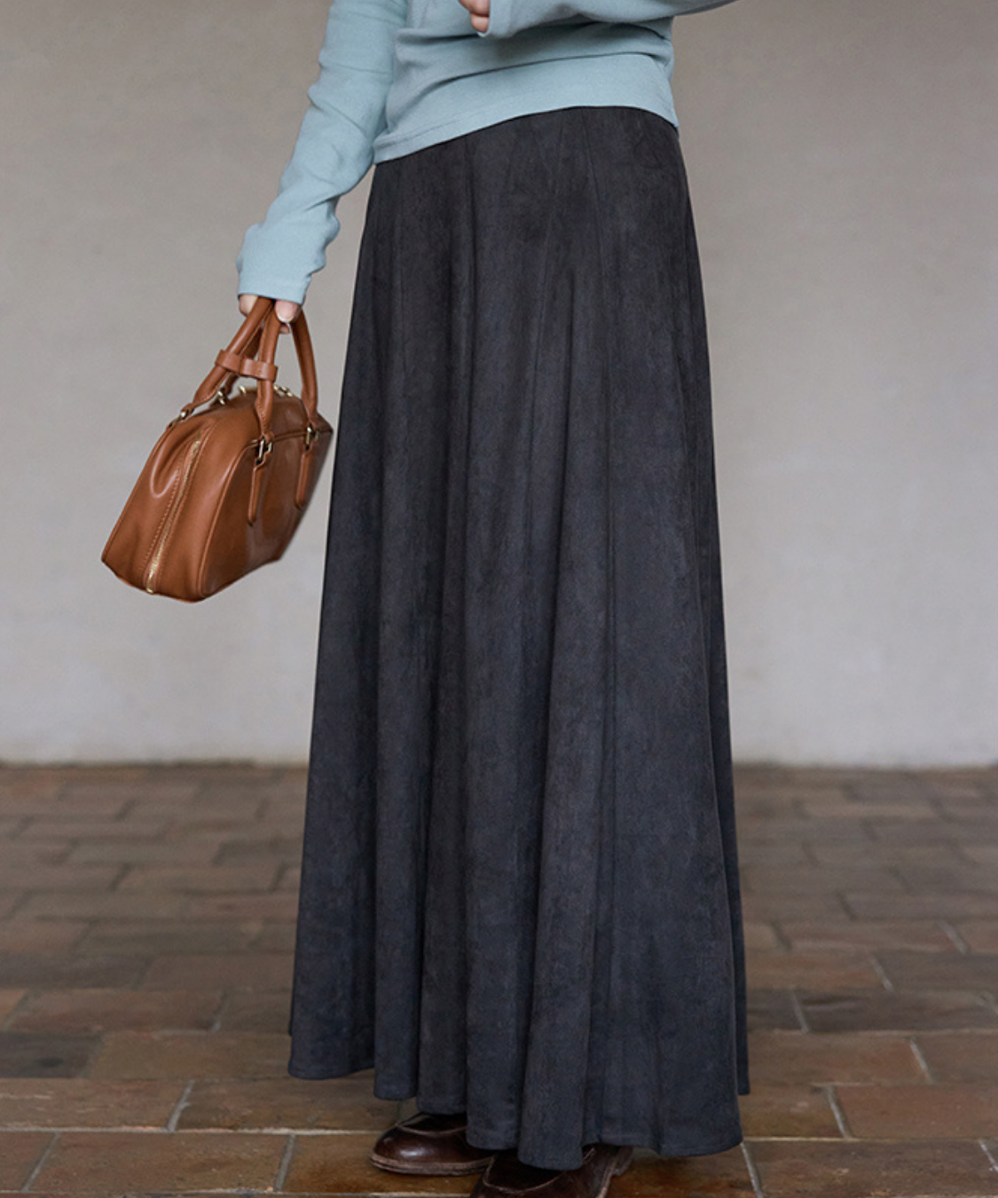 パネルフレアロングスカート