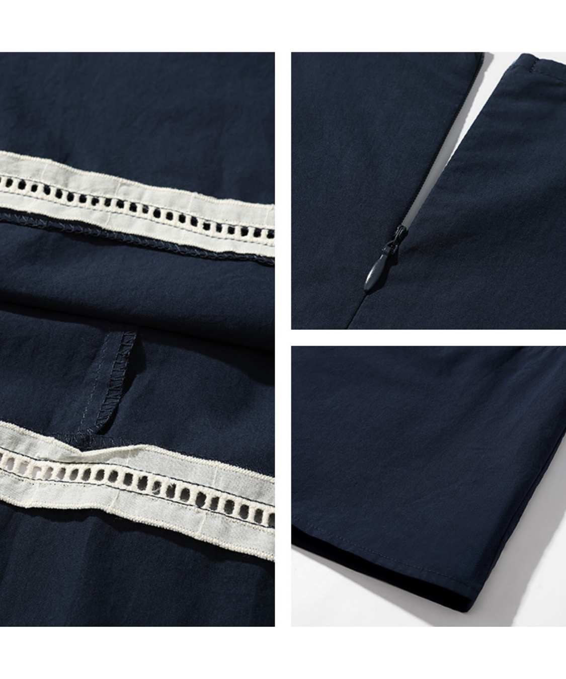 インナーレース風ハートネックフラワーボタンワンピース