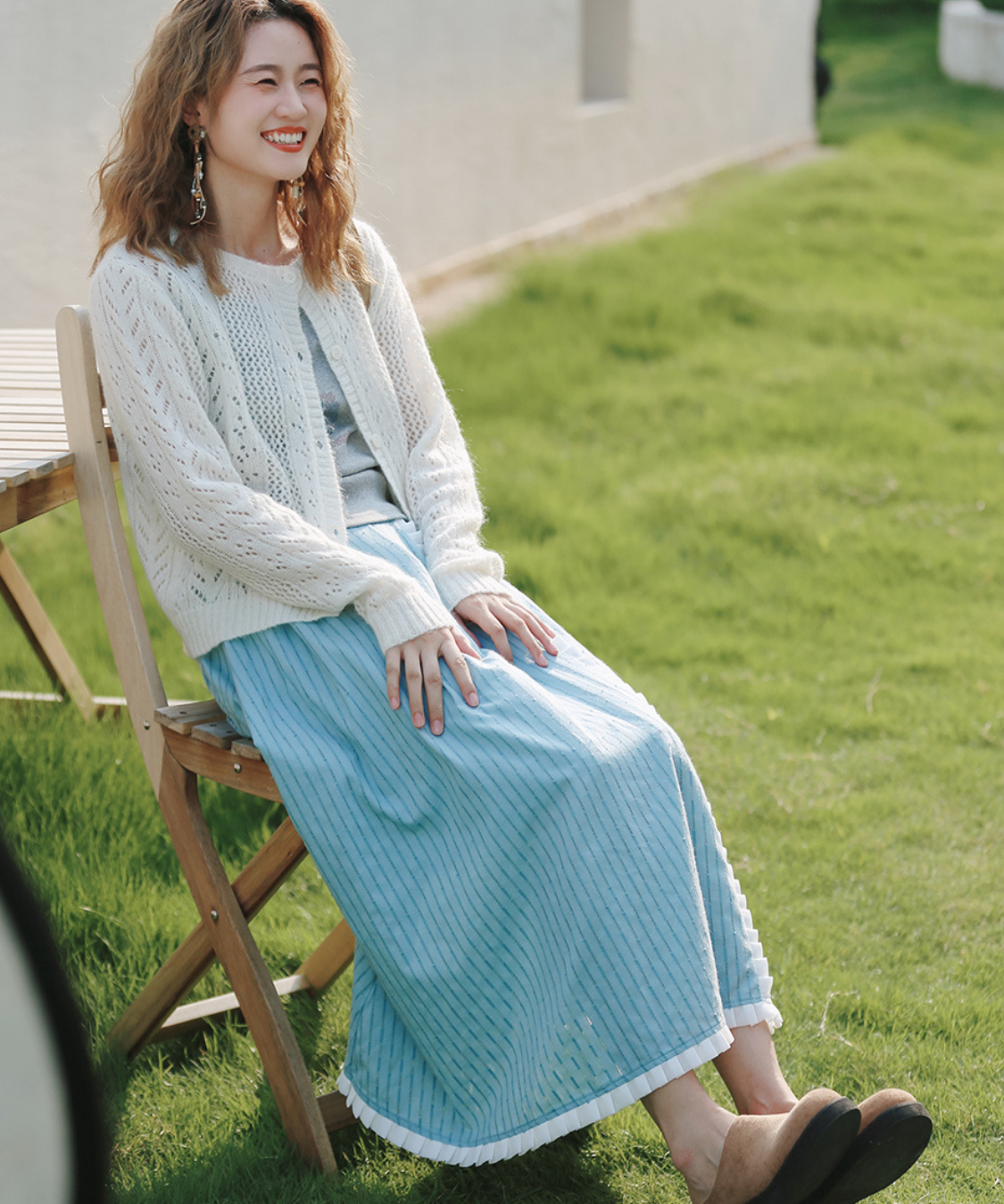 前切替入り裾フリルギャザースカート（セットアップ可）