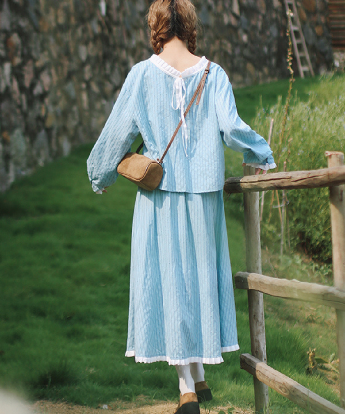 前切替入り裾フリルギャザースカート（セットアップ可）