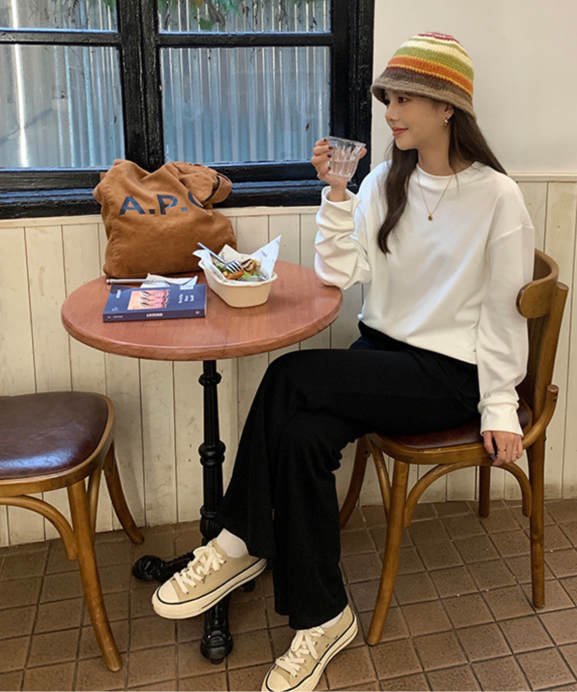 フルレングスフレアカジュアルパンツ