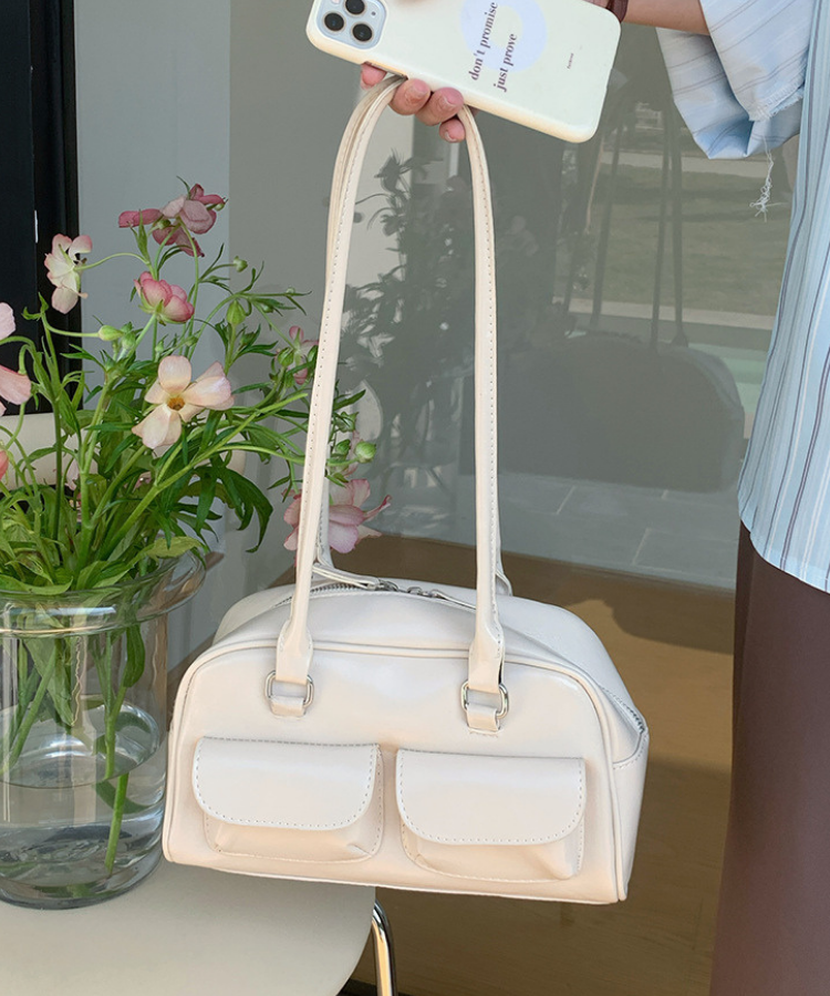 ダブルポケットロングショルダーミニボストンバッグ – jemiremi ダブルポケットロングショルダーミニボストンバッグ – jemiremi