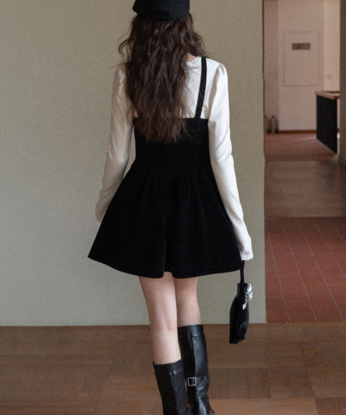 ベロアリボンキャミワンピース