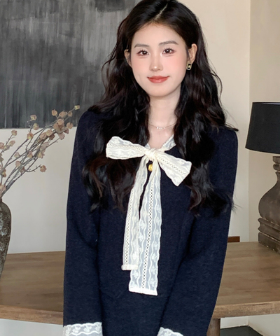 リボンタイレーストリムジャケット＋スカート 2点セット