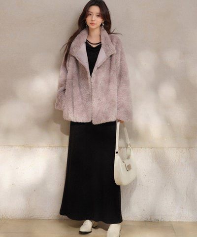 ドレープネックマキシワンピース