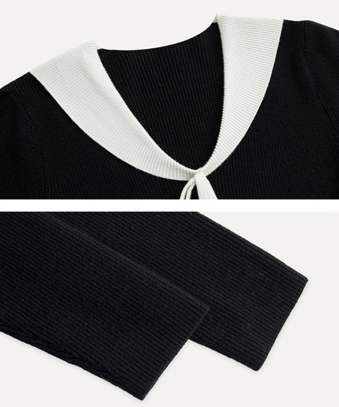 配色カラー風リボン付きミニワンピース