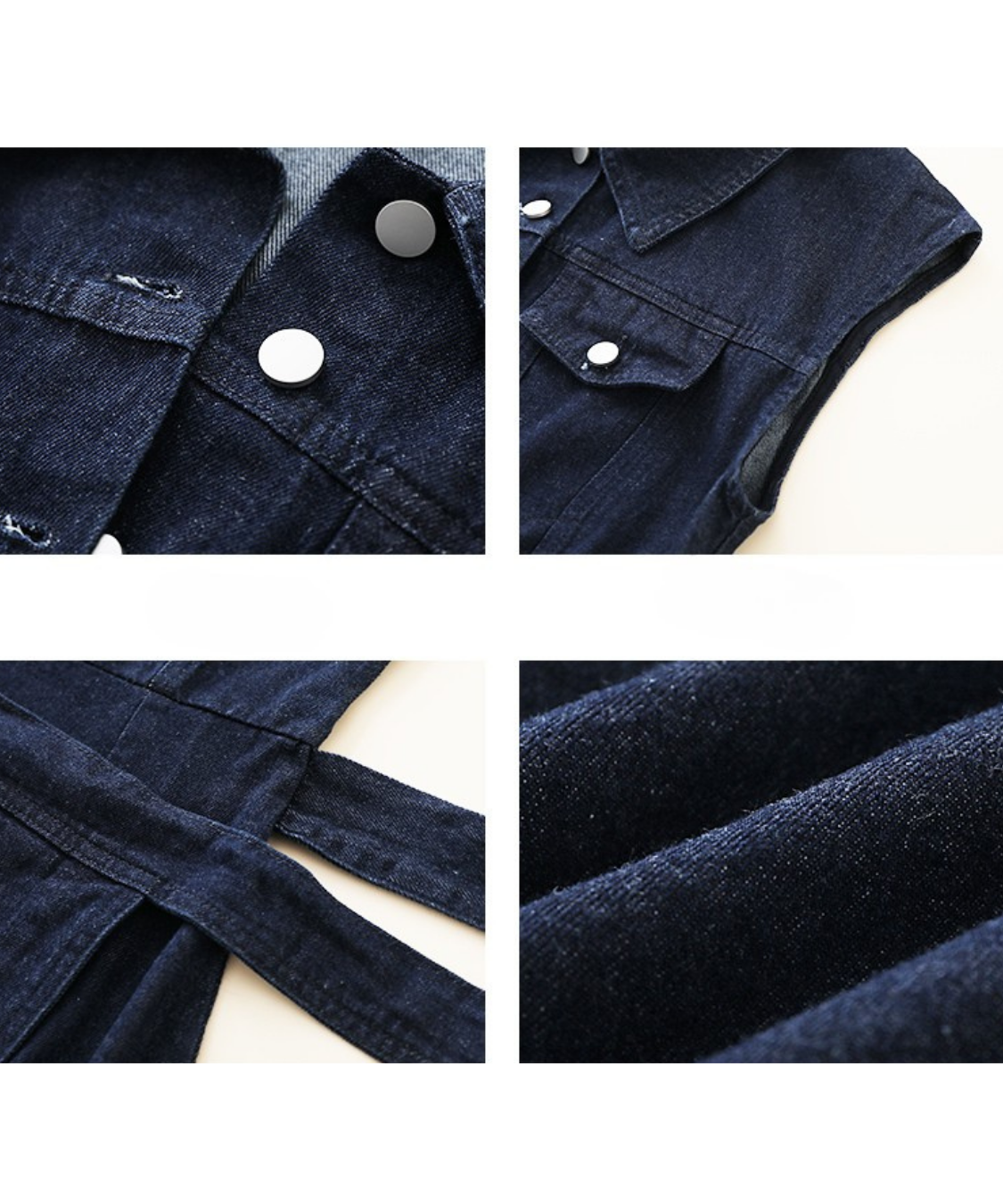 ノースリーブラップデザインデニムワンピース