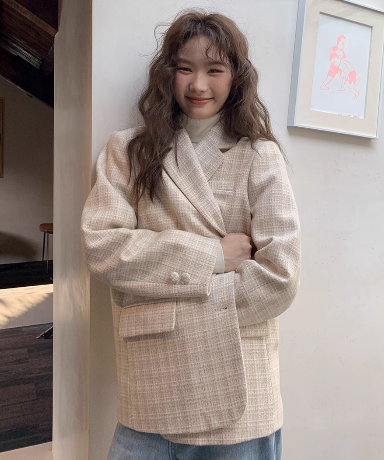 【冬編】「テーラードジャケット×ハイネックラインニット×フレアスカート」できれいめに【10代~20代】