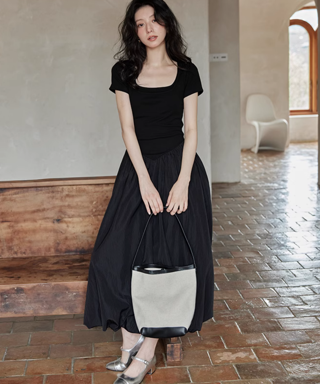 クンマさん専用　ハンドメイドバルーンスカート、袖ふわふわワンピース2点 クンマさん専用 ハンドメイドバルーンスカート、袖ふわふわ