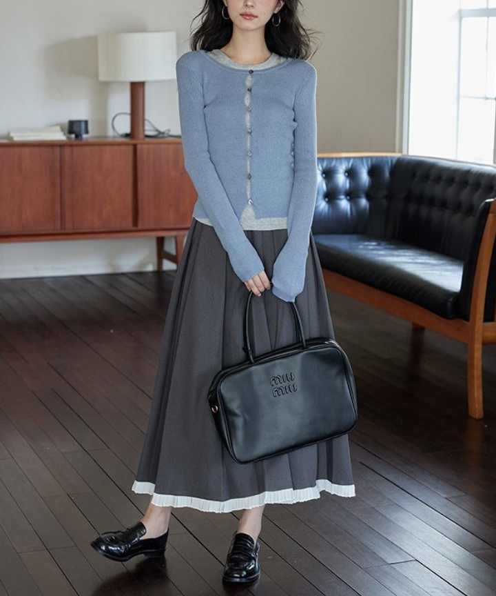 ADEAM アディアム ヘザーグレーブリコラージュスカート 43333 ADEAM アディアム ヘザーグレーブリコラージュスカート 43333