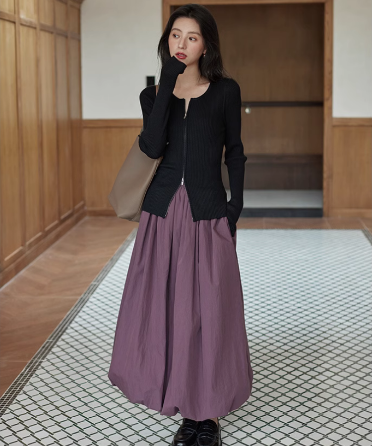 Aラインバルーンロングスカート – jemiremi（ジェミレミ） 