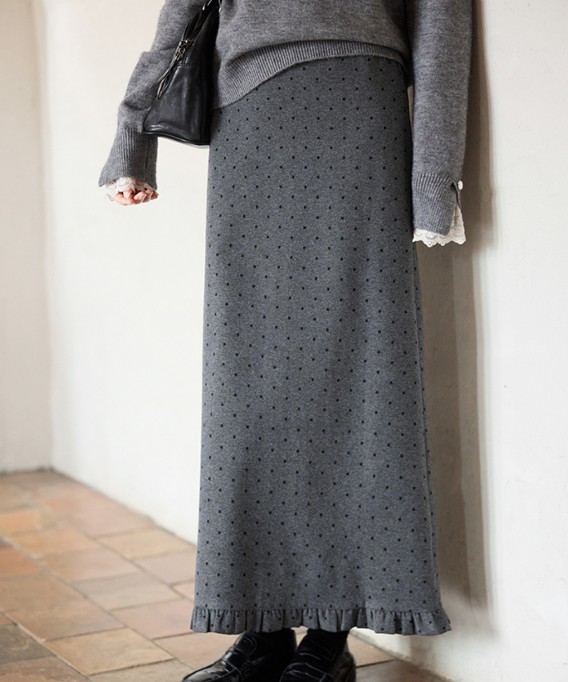 フリルIラインドットスカート
