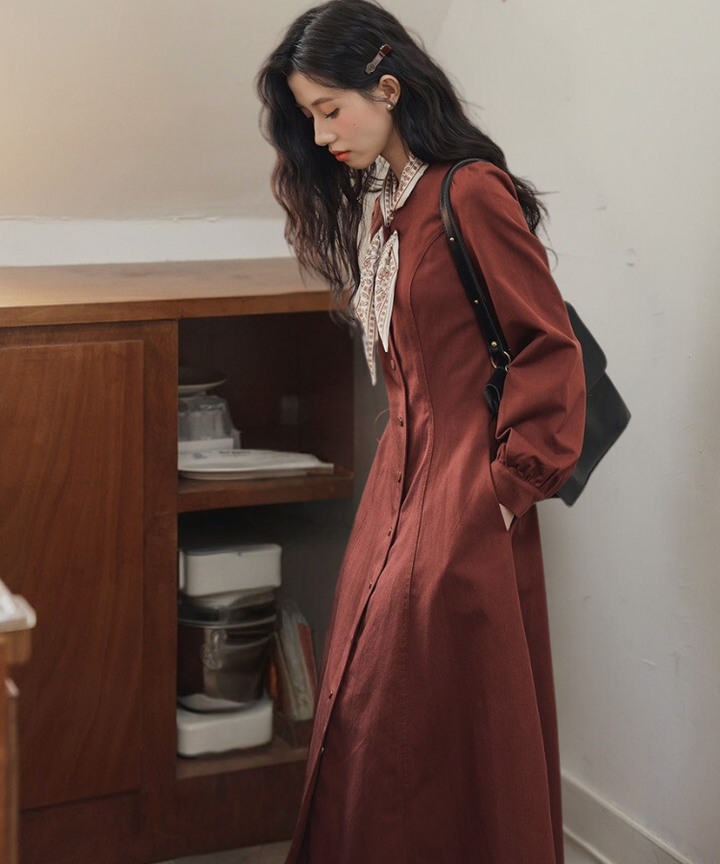 Vネックスカーフセットワンピース – jemiremi（ジェミレミ）