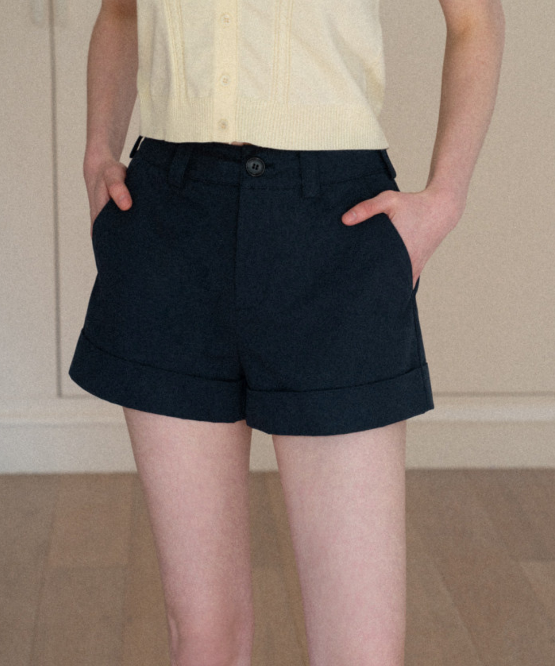 ダブルヘムハイウエストショートパンツ – jemiremi（ジェミレミ）