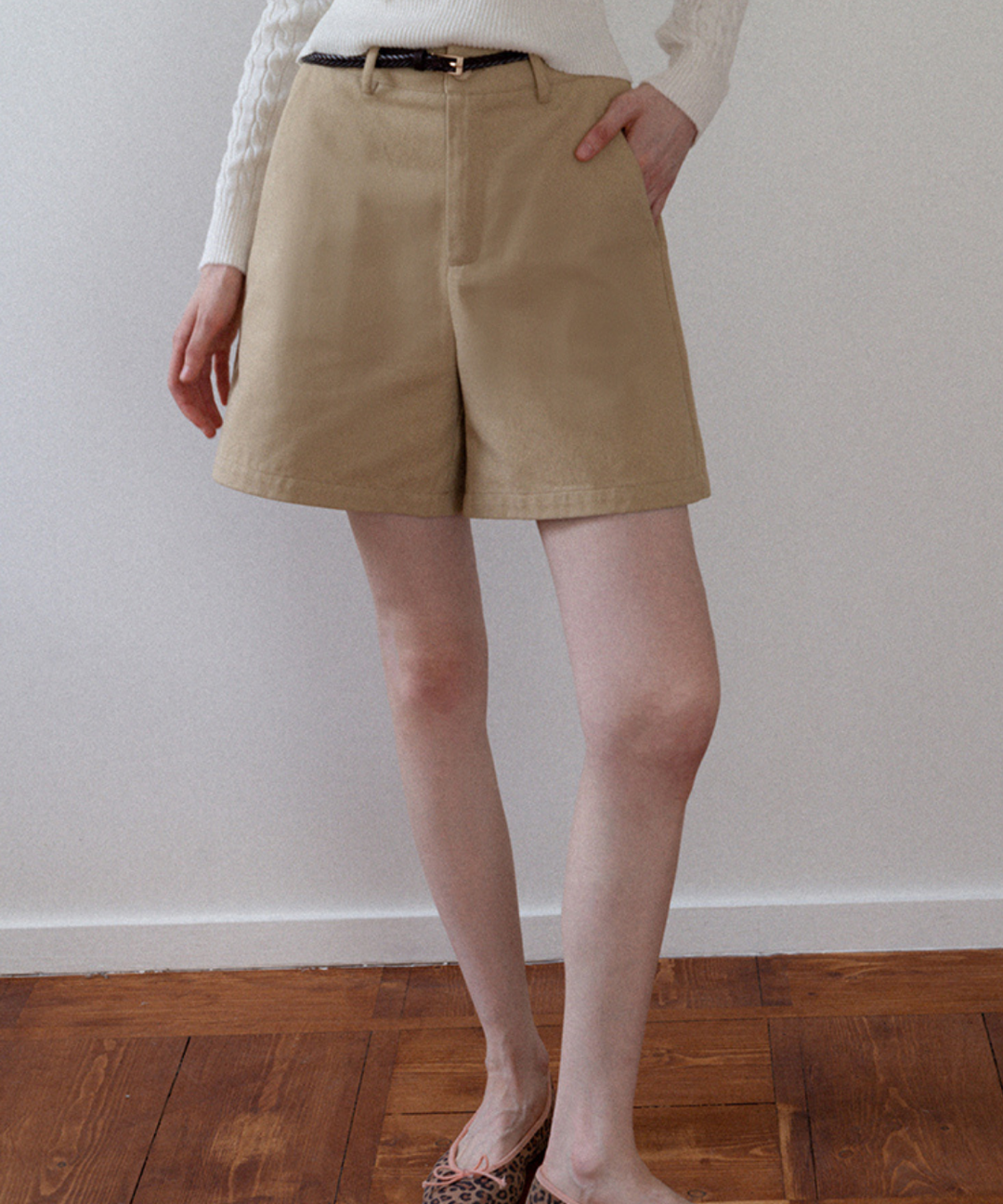サイドポケット付き細編みベルトショートパンツ – jemiremi（ジェミレミ）
