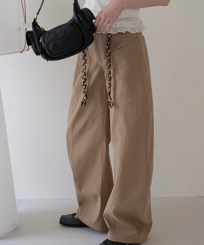ロープベルト付きセンターシームバルーンパンツ