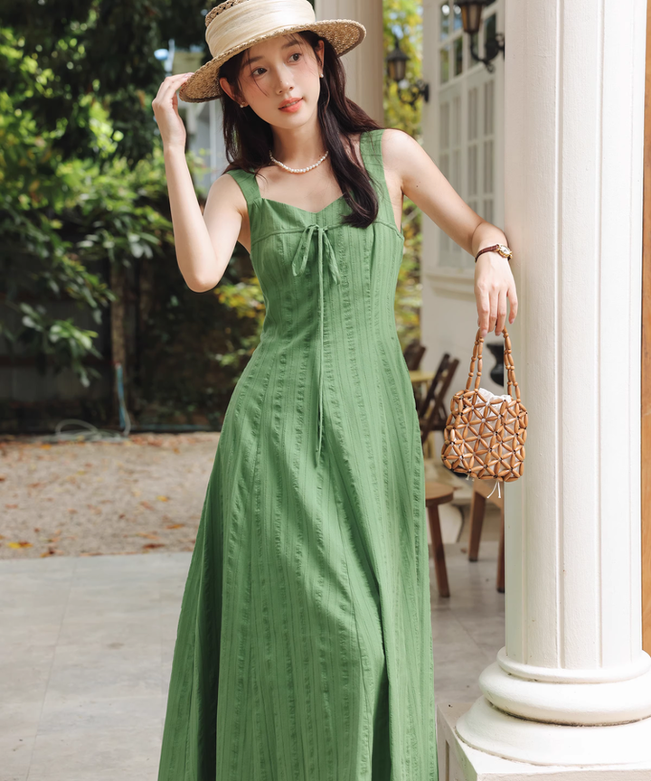 スイートハートネックフロントリボンワンピース – jemiremi（ジェミレミ）