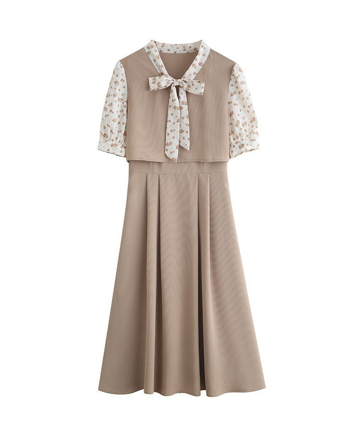 フェイクツーピースボウタイブラウスワンピース – jemiremi（ジェミレミ）