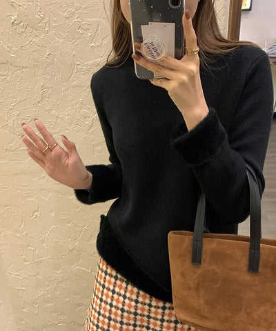 裏起毛ハイネックベーシックプルオーバー16