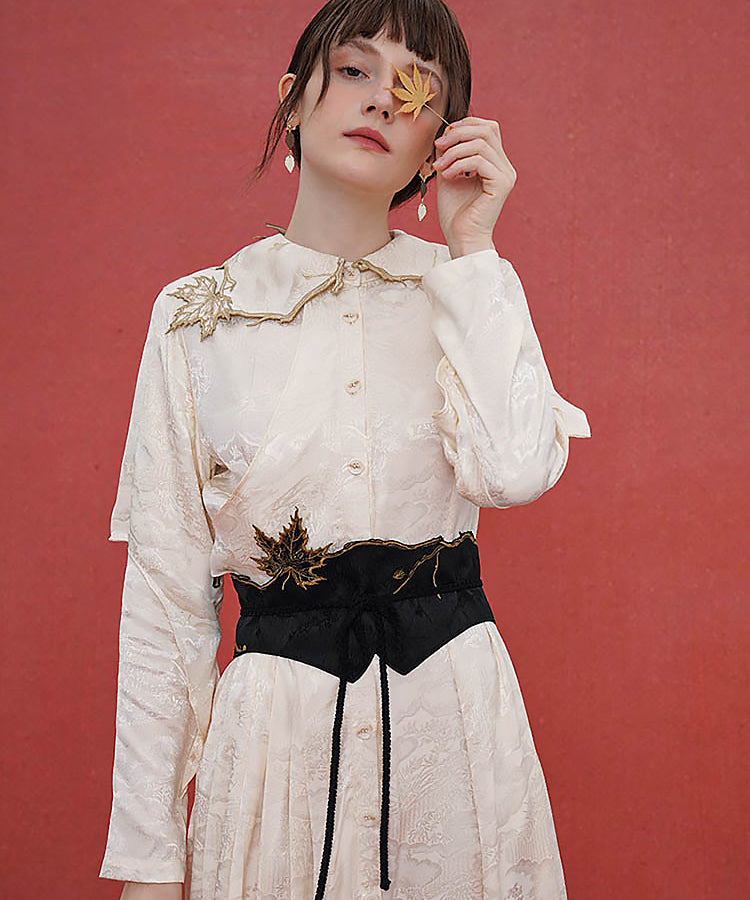 エンブロイダリーメイプルコルセットロープベルト – jemiremi