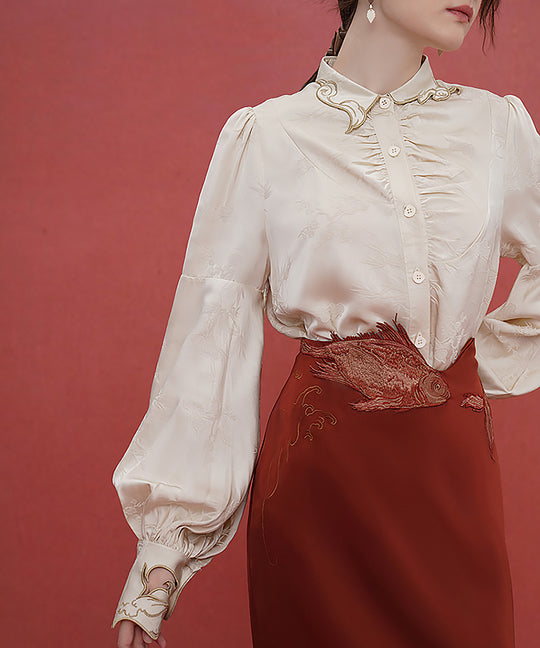 30代はフェミニン感が漂うキレイめブラウスコーデがおすすめ