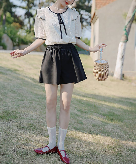 【夏編】「フリルブラウス×ミニスカート」でとことんガーリーに【10代】