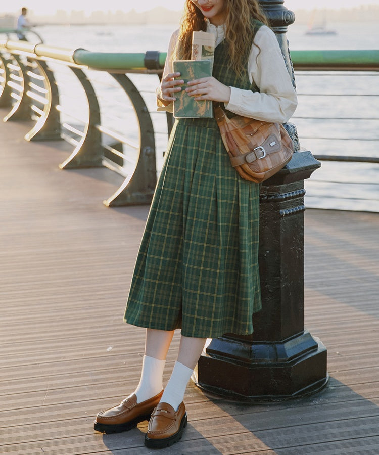 最終価格 Chalmiere タータンチェックジャンスカ グリーン 新品 タータンチェックジャンスカ【二次予約】 | Chalmiere | axes femme